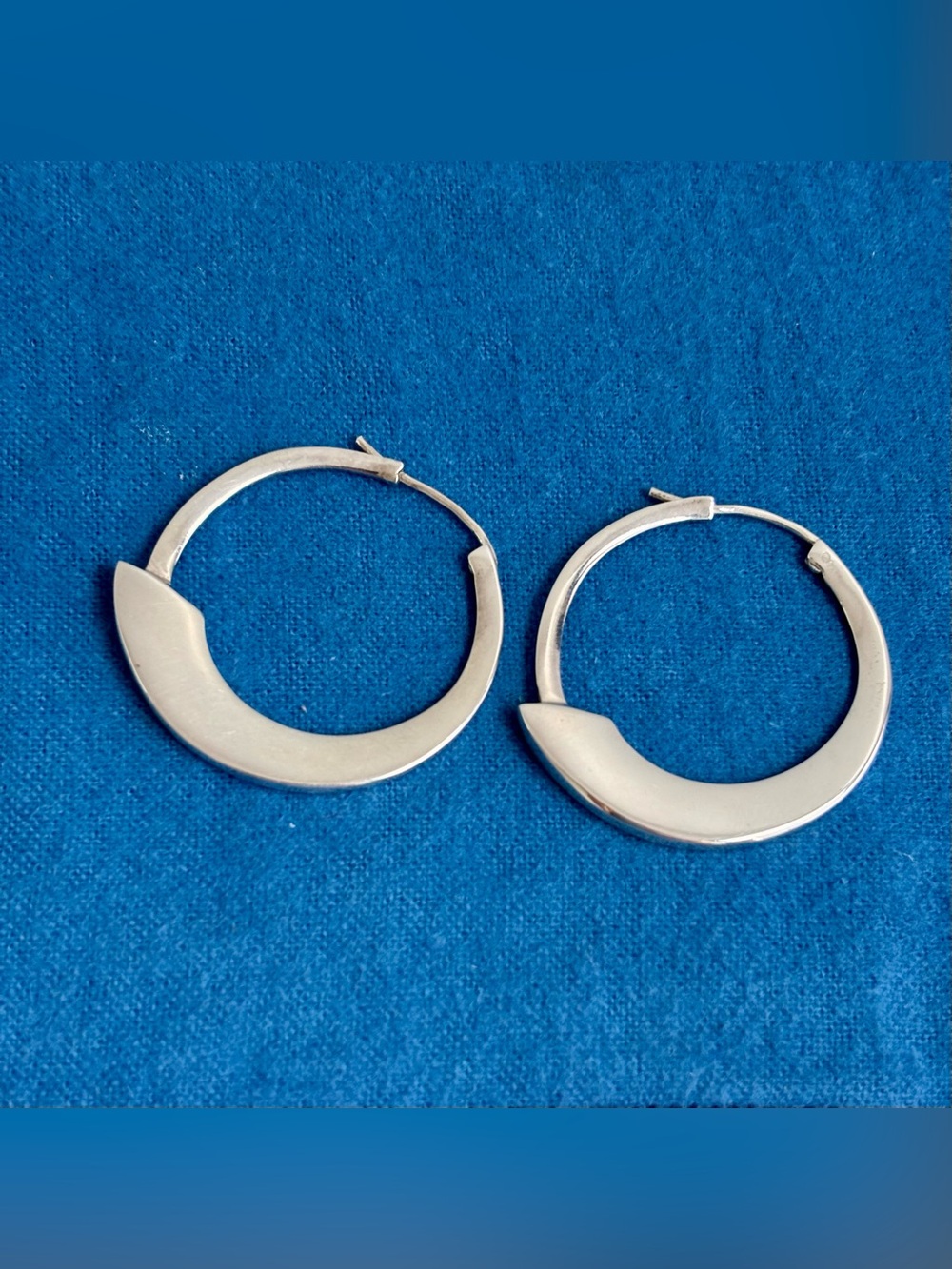 Helena Rohner x Paul Smith Silver Crescent Hoops